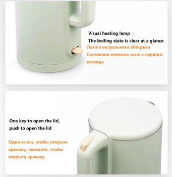 1.7 L elektrikli su ısıtıcısı paslanmaz çelik Iç su kaynar su ısıtıcısı Pot Otomatik Güç-Off Ev Aletleri Su Pişirme Pot