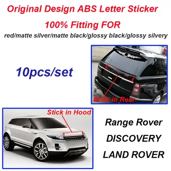 10 adet Araba Dekorasyon Araba Amblem Sticker Kapakları Oto Vücut Çıkartması Ön Kaput Sticker Arka Bagaj Boot Çıkartması Etiket ABS siyah / gri / kırmızı