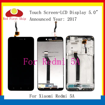 10 Adet / grup LCD Için Xiaomi Redmi 5A Ekran dokunmatik ekran digitizer ıçin Çerçeve Değiştirme ıle Xiaomi Redmi 5A LCD 5A Ekran