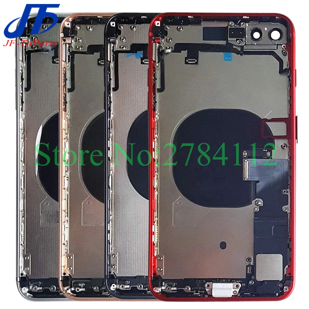 10 Pcs Tam Konut ıçin iPhone 8 Artı X XR XS Geri Orta Çerçeve Şasi pil bölmesi kapağı arkası kapak & Flex Kablo Küçük parçaları montaj 0