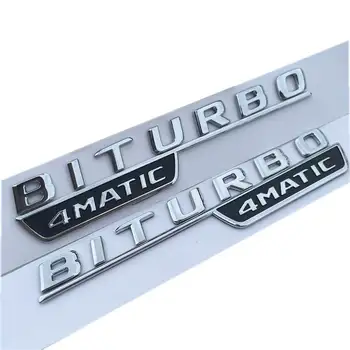 10 çift/grup ABS Embleme İçin BITURBO 4 MATIC Rozet Amblem Sticker Embleme Emblema