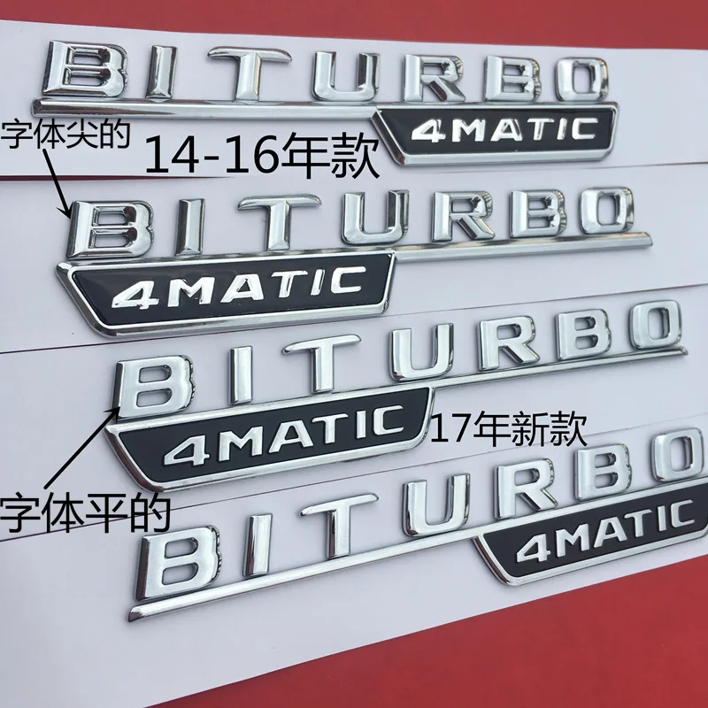 10 çift/grup ABS Embleme İçin BITURBO 4 MATIC Rozet Amblem Sticker Embleme Emblema 2