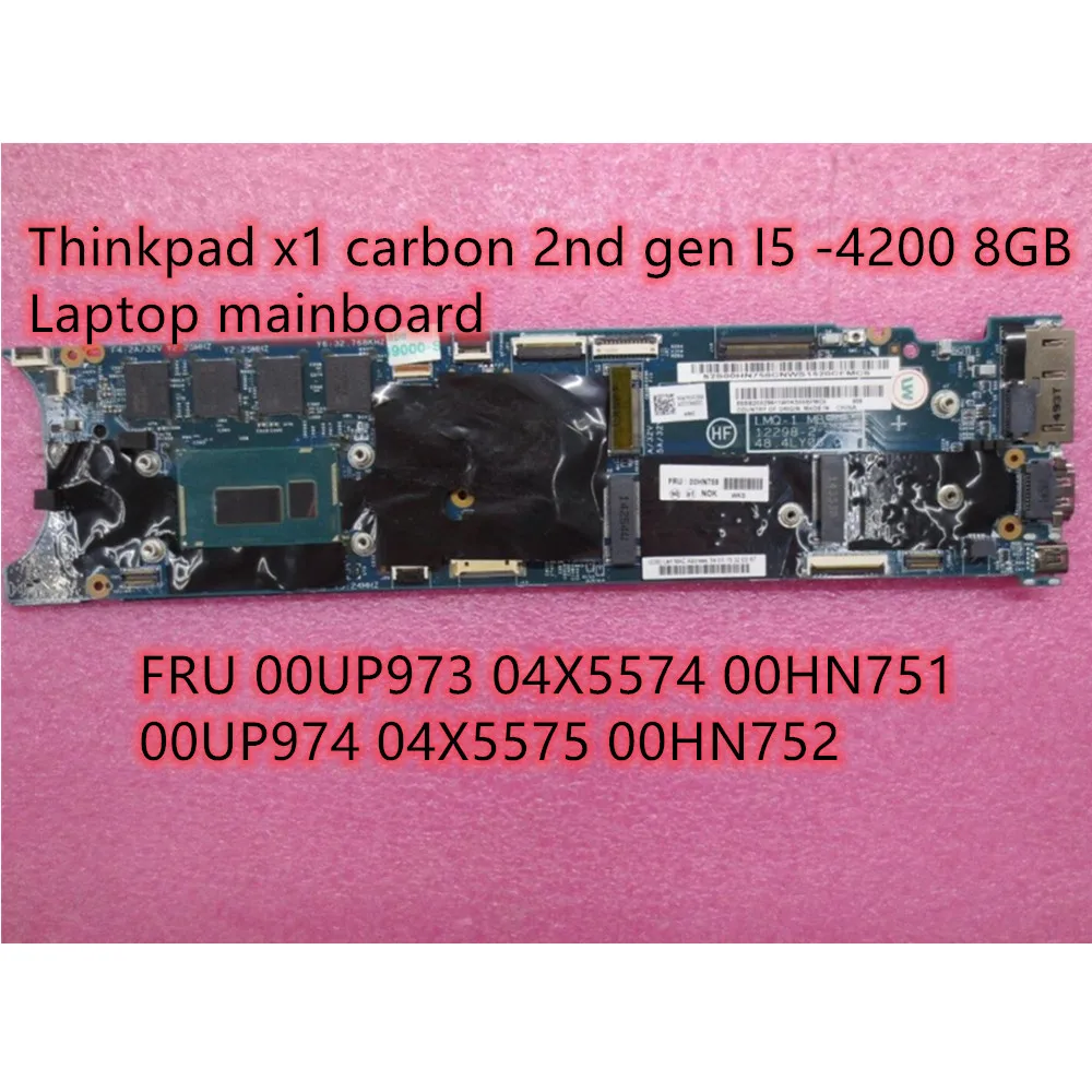 100 % ok test Lenovo Thinkpad X1 karbon 2nd Gen ı5 - 4200 8 GB Laptop Anakart 00UP973 04X5574 00HN751 00UP974 04X5575 00HN72