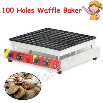 110 V / 220 V Ticari 100 Delik Waffle Baker Waffle makinesi Demir Baing Makinesi Paslanmaz Çelik Küçük Çörek Makinesi NP-545
