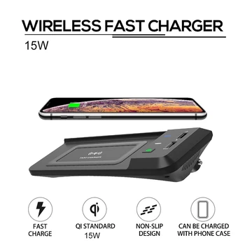 15 W Araba Qi Kablosuz Şarj Paneli Hızlı Şarj telefon tutucu Pad USB şarj aleti için-Q5 SQ5 2018-2020