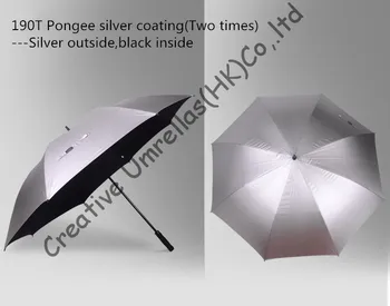 16mm fiberglas şaft golf şemsiyeleri, açık hava sporları için büyük boyutlar, UV koruması, hediye şemsiyeleri, çift kullanım 1