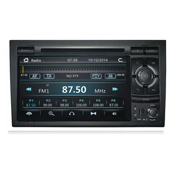 2 Din Araba Multimedya Oynatıcı GPS araba DVD Automotivo İçin Audi / A4/S4 2002-2008 Radyo haritalar kamera 1