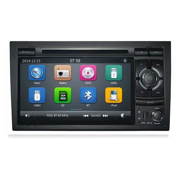 2 Din Araba Multimedya Oynatıcı GPS araba DVD Automotivo İçin Audi / A4/S4 2002-2008 Radyo haritalar kamera 2