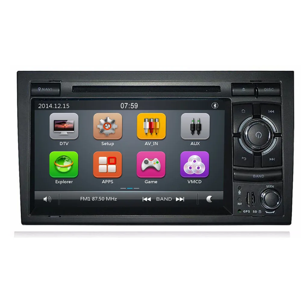 2 Din Araba Multimedya Oynatıcı GPS araba DVD Automotivo İçin Audi / A4/S4 2002-2008 Radyo haritalar kamera 3