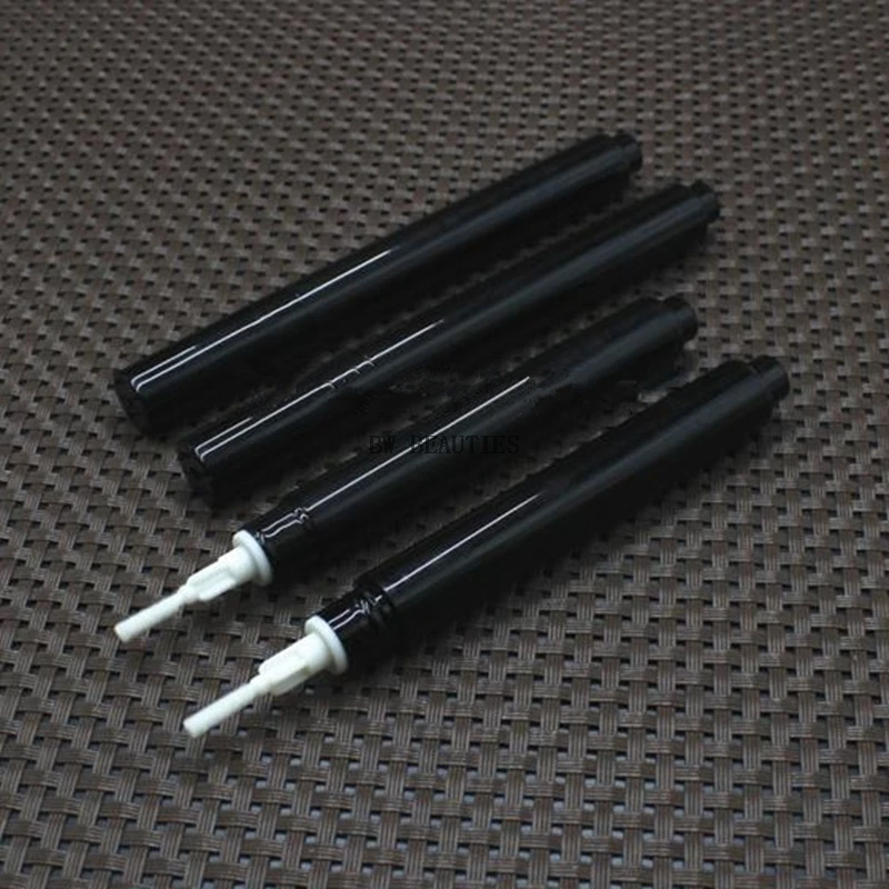 200 Adet / grup 3 ML siyah Plastik Kalem, Taşınabilir Kozmetik Kalem, Tek Kullanımlık Dudak Parlatıcısı / Dudak Yağı Kalem, Kirpik Büyüme Sıvı Konteyner