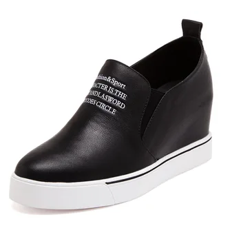 2019 Sonbahar Yüksek Üst Kama Platformu Sneakers Kadın rahat ayakkabılar Gizli Topuklu Bayanlar Sneakers Kadın Ayakkabı YYJ226