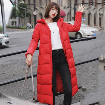2021 Bayan kışlık ceketler Kapşonlu Standı Yaka Pamuk Yastıklı Kadın Ceket Kış Kadın Uzun Parka Sıcak Kalınlaşmak Ceket 6XL B1288