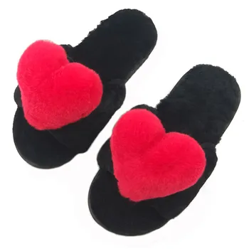 2021 Kadın Kış Kapalı Kürk Terlik Koyun Makası Kadife Sandalet Yumuşak Kabarık Flats Topuk Kaymaz Lüks Tasarımcı Ayakkabı Rahat