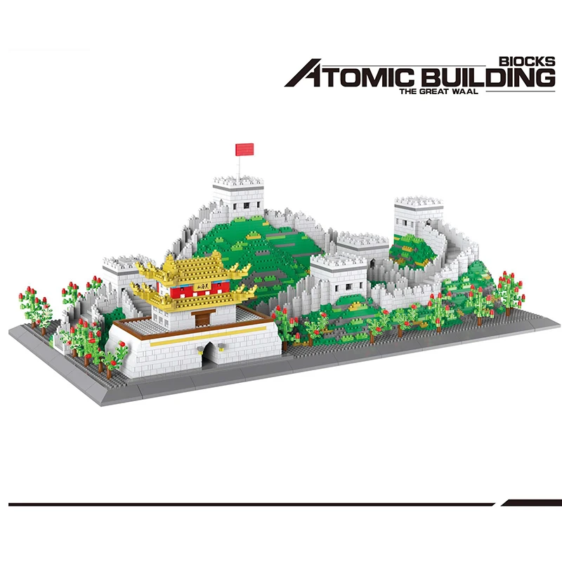 2021 YENİ Yapı Taşları Mini Mikro Blok Elmas Yapı Büyük Duvar Çin Mimarisi oyuncak inşaat blokları Çocuk Hediyeler Için