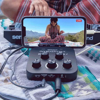 2021 Yılında Akıllı Telefonlar Ve Bilgisayarlar İçin Roland GO Mixer PRO-X Ses Mikseri Ve Ses Arabirimi Canlı Yayın Gitar Çalma