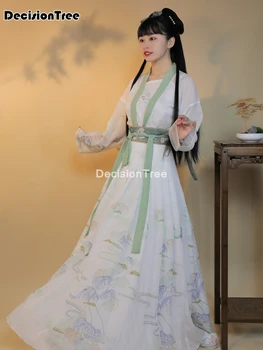 2021 çin halk dans giyim seti retro tang hanedanı prenses cosplay sahne giyim asya geleneksel kadın hanfu kostüm peri