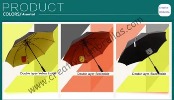 (3 adet/grup)210 T ıpek kumaş görünür çift katmanlar golf şemsiyeleri.fiberglas, otomatik anti statik,anti-thunder,iç pocket ınside panel 2