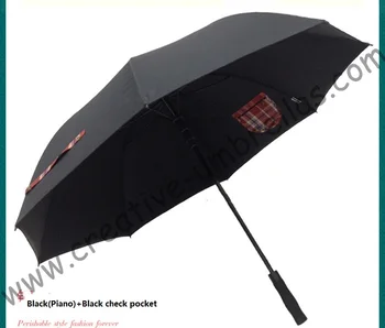 (3 adet/grup)210 T ıpek kumaş görünür çift katmanlar golf şemsiyeleri.fiberglas, otomatik anti statik,anti-thunder,iç pocket ınside panel 5