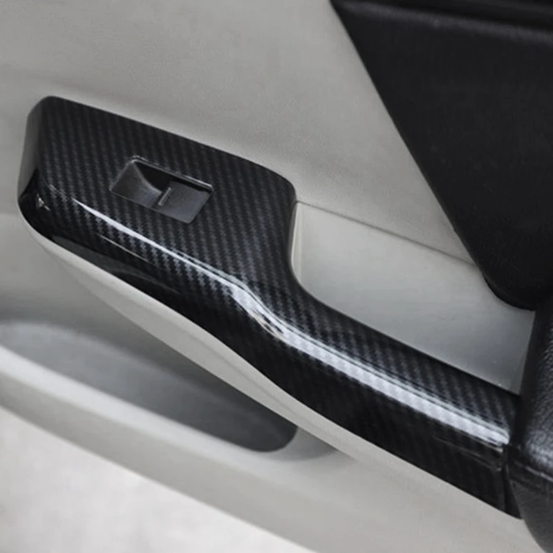 4 Adet Karbon Fiber Araba Kapı Pencere Asansör Anahtarı Paneli Kapak Trim ıçin Honda Civic 9th 2012 2013 RHD
