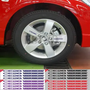 400 x Yeni CE28 3 M Yapışkanlı Vinil Wrap Yarış Çıkartmaları Etiketler Tekerlek Hub Pegatinas Araba Styling Motor Parçası Oto Jant Aksesuarları