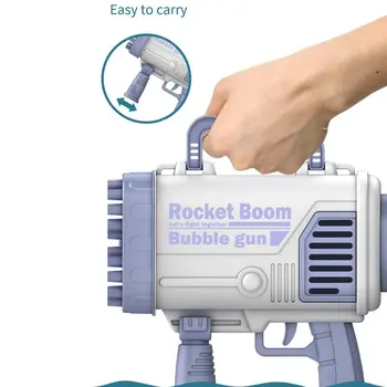 44 Delik Elektrikli Kabarcık Silah Gatlin Kabarcık Silah Makinesi Sabun Kabarcıklar Sihirli Kabarcık Otomatik Banyo Açık Oyuncak Çocuklar İçin Sıcak