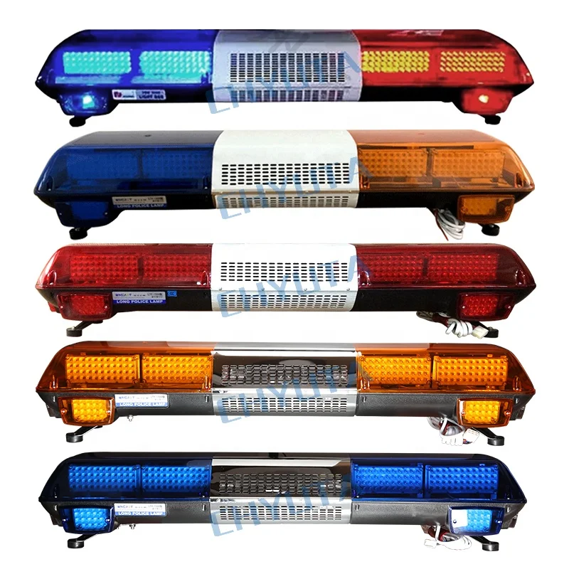 47 inç led uyarı ışığı acil durum led'i süper parlak lightbar için siren ile araba strobe led mavi ambulans lightbar