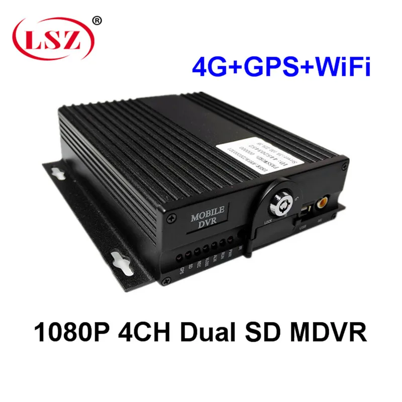 4G GPS WiFi mdvr 4 kanal araba video kaydedici çift SD kart depolama izleme konak fabrika doğrudan satış