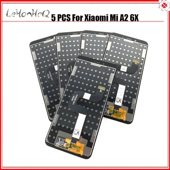 5 Adet / grup Için Xiao mi mi A2 LCD dokunmatik ekranlı sayısallaştırıcı grup çerçeve ekran Için Xiao mi mi 6x LCD 1