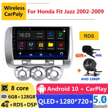 6G RAM 2 din android 10 araba radyo otomatik stereo honda fıt caz GD 2002 2004 2005 2007 09 navigasyon GPS DVD Multimedya Oynatıcı