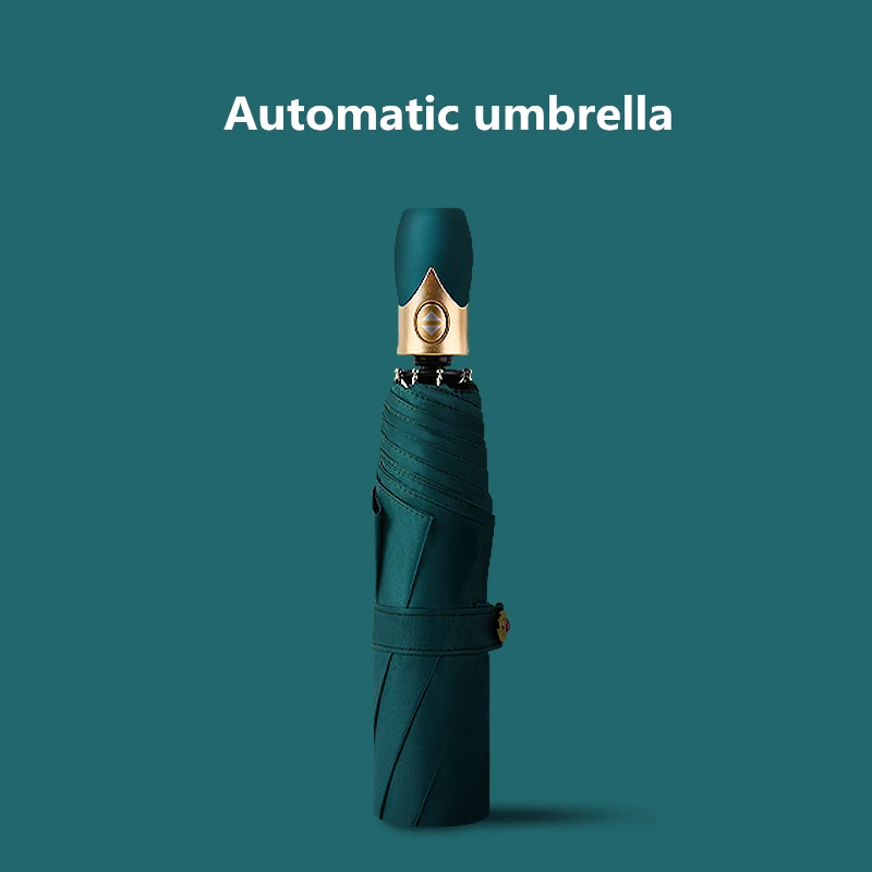 7 Renkler Otomatik Şemsiye Yağmur Kadınlar Üç-katlanır Şemsiye Rüzgar Geçirmez Adam Güneşli Ve Yağmurlu Şemsiye Değişim Renk Nedeniyle UV 4