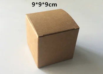 9*9 * 9 cm Kare Kahverengi Kağıt Kutuları Kozmetik Krem Kavanoz Şişe Ambalaj Kutusu Şeker Kutusu Hediye Kutusu 200pcs lot Ücretsiz kargo