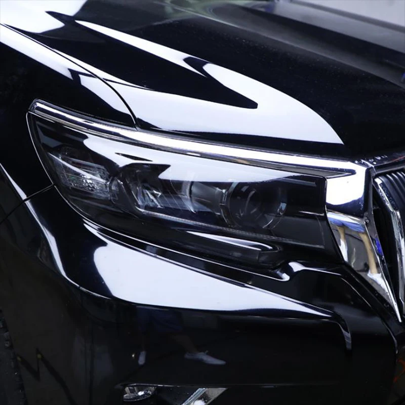 AEP Yeni TPU ışık UV Değişim Renk TPU Far Filmi Temizle Değişim Siyah/Mor Toyota land cruiser prado-2019 ıçin Styling