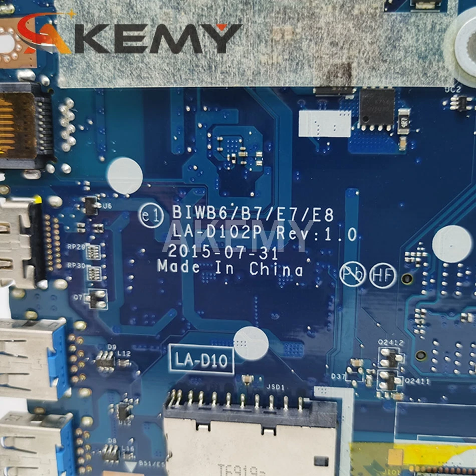 Akemy LA-D102P 3855U CPU Laptop anakart ile Lenovo E41-80 için orijinal anakart