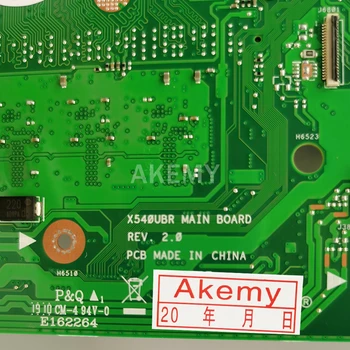 Akemy X540UB Laptop anakart asus için X540UB X540UV X540UBR orijinal anakart 8 GB-RAM I7-7500U (V2G) 90NB0IM0-R00050