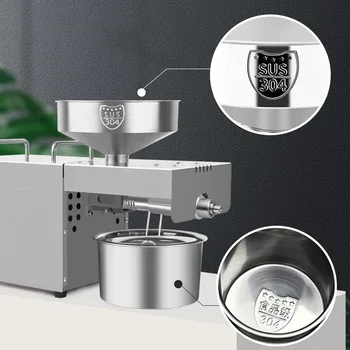 Akıllı Yağ Baskı Ev Fıstık Yağı Baskı Paslanmaz Çelik Yağ Presleme Makinesi Fıstık Susam Yağı Fritöz