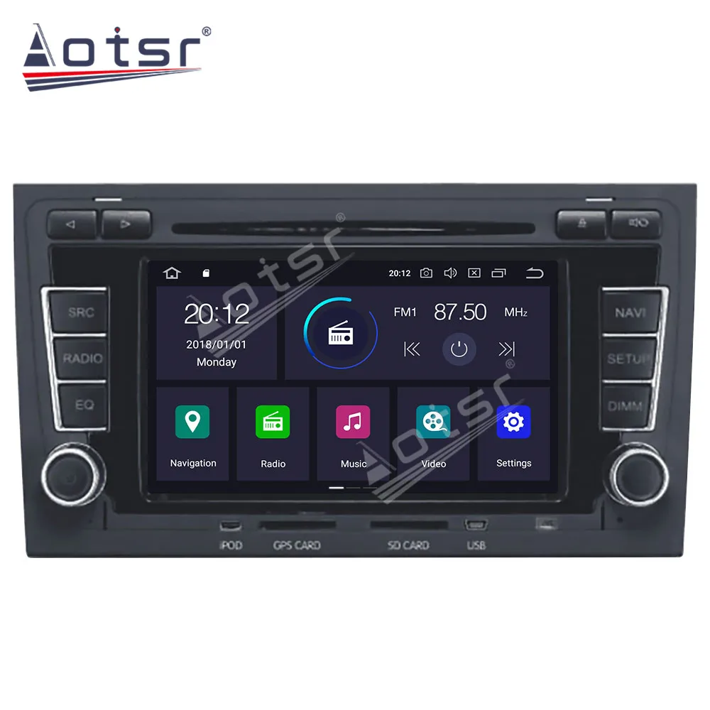 Android 11 128 GB Araba Radyo Audi A4 S4 RS4 2003-2012 Ses Multimedya Oynatıcı GPS Navigasyon Otomatik Stereo Kafa Ünitesi Carplay 0
