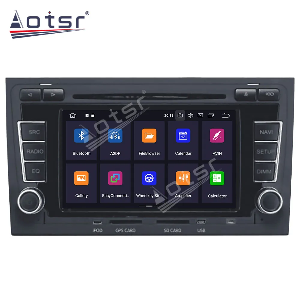 Android 11 128 GB Araba Radyo Audi A4 S4 RS4 2003-2012 Ses Multimedya Oynatıcı GPS Navigasyon Otomatik Stereo Kafa Ünitesi Carplay 1