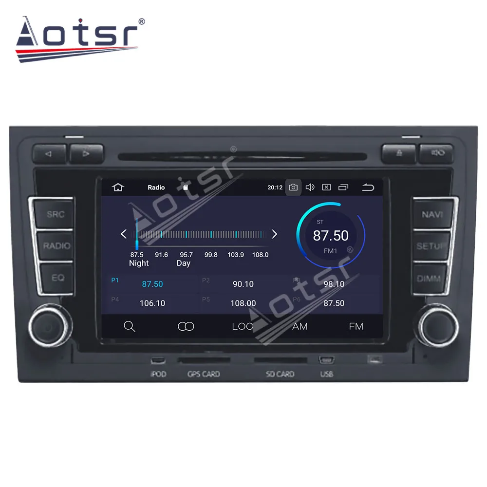 Android 11 128 GB Araba Radyo Audi A4 S4 RS4 2003-2012 Ses Multimedya Oynatıcı GPS Navigasyon Otomatik Stereo Kafa Ünitesi Carplay 2
