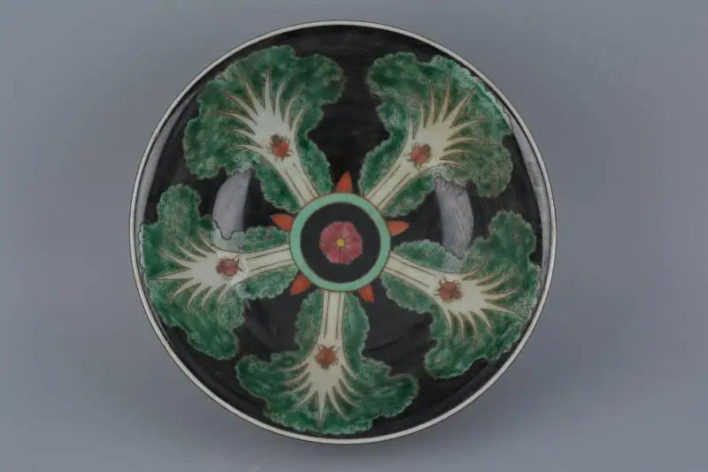 Antik QingDynasty porselen kase, Çin lahanası, El-boyalı el sanatları, Dekorasyon, Toplama ve Süsleme, ücretsiz kargo