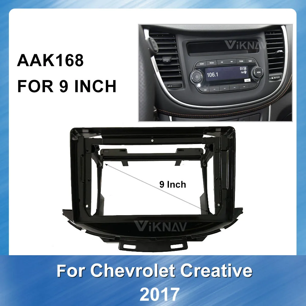 Araba Radyo Fasya çerçeve İçin Chevrolet Trax / Tracker 2017 araba DVD GPS Paneli Dashboard plastik Kurulum Trim Çerçeve kiti