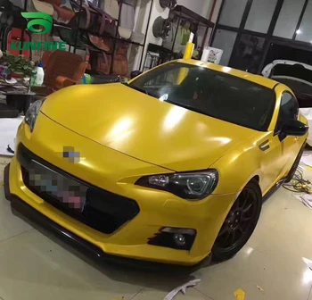 Araba Styling Wrap Elektro-optik sarı araba vinil filmi Vücut Sticker Araba sticker İle Hava Ücretsiz Kabarcık İçin Motosiklet Araba Parçası