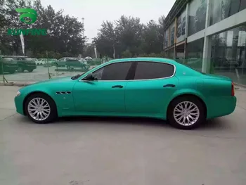 Araba Styling Wrap Mat Buz Yeşil Araba vinil filmi Vücut Sticker Araç Wrap Ile Hava Ücretsiz Kabarcık Vehiche Için 1.52 * 20 M / Rulo