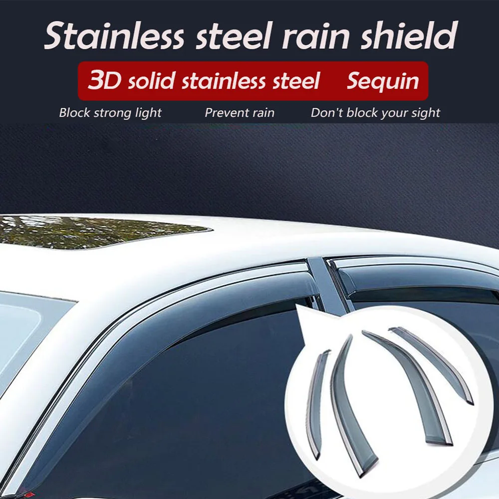 Araba Vücut Styling Sticker Plastik pencere camı rüzgar Siperliği Yağmur / Güneş Koruma Havalandırma Parçaları Cadillac XT6 2019 2020 2021 2022