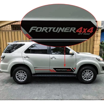 Araba Çıkartmaları 2 Adet 4X4 Off Road Şerit Araba Yan Kapı Grafik Vinil Modifiye Aksesuarları Çıkartmaları Özel Toyota FORTUNER için