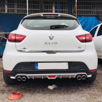 Araç Arka Tampon Dudak Spoiler Difüzör Renault Clio 4 HB ıçin Evrensel Arka Difüzör Vücut Kiti Spoiler