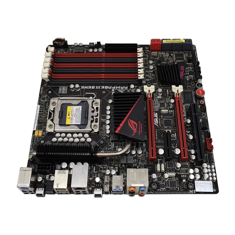 ASUS Rampage III GENE Oyuncu Ülke R3G LGA 1366 Intel X58 DDR3 24 GB Core i7 Extreme / Core i7 CPU Masaüstü Oyun Anakart Kiti 1