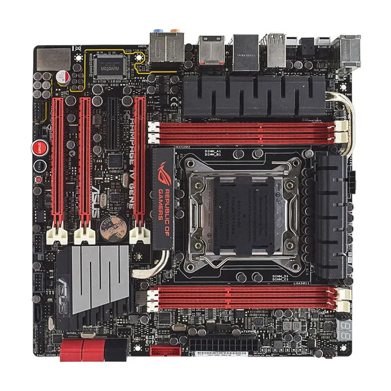 Asus ROG RAMPAGE IV GENE LGA 2011 Anakart X79 Set Intel Core i7 İşlemci DDR3 64 GB 2400 MHz 3×PCI-E X16 USB3. 0 SATA3 ATX