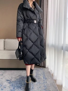Avrupa Rus Tarzı Kalın aşağı parka kadın kış Streetwear moda pamuk paded mont hoodie S269. 1