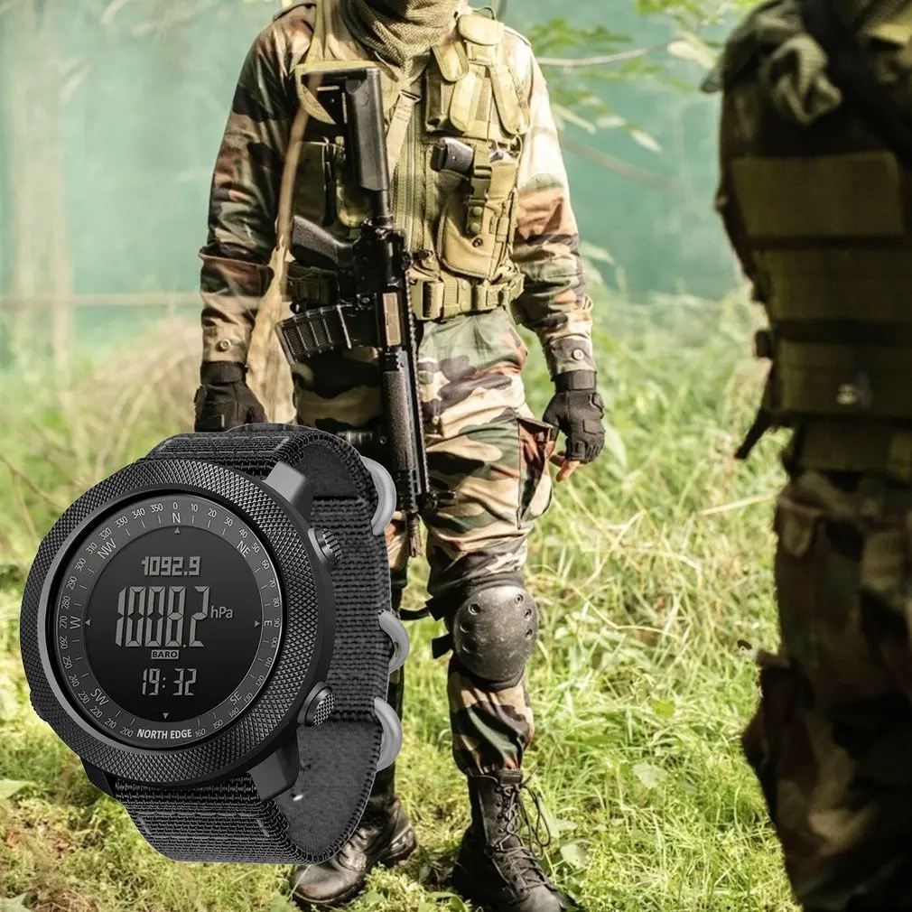 Açık Hikin Su Geçirmez dijital saat Erkekler Spor Saatler Elektronik LED Erkek kol saati Erkek Saat Askeri Ordu Kol Saati