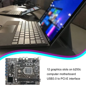 B250C BTC Madenci Anakart ile G3900 CPU + DDR4 4 GB 2666 MHZ RAM 12 XPCIE USB3.0 Kart Yuvası LGA1151 BTC Madencilik için 4